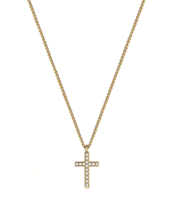 CROSS Crystal Necklace Gold i gruppen Halskjede / Gullkjede hos SCANDINAVIAN JEWELRY DESIGN (373927)