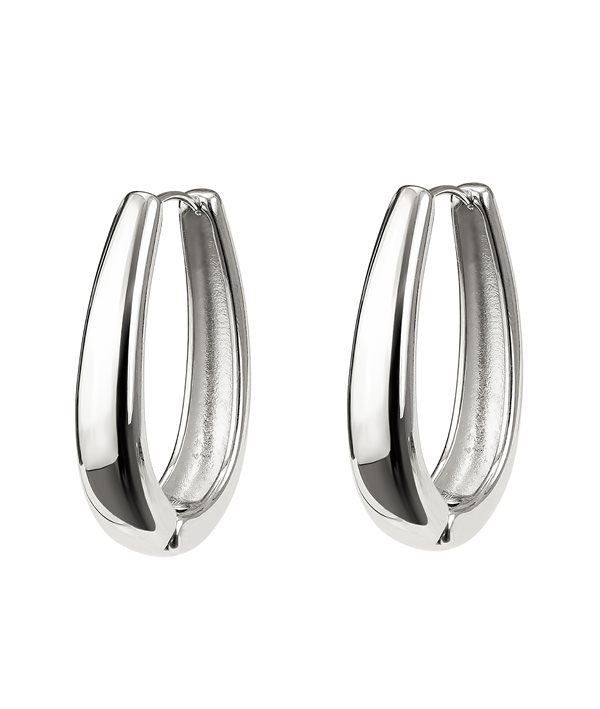 Alina Earrings Stål 34mm i gruppen Øredobber / Sølvøredobber hos SCANDINAVIAN JEWELRY DESIGN (374436)