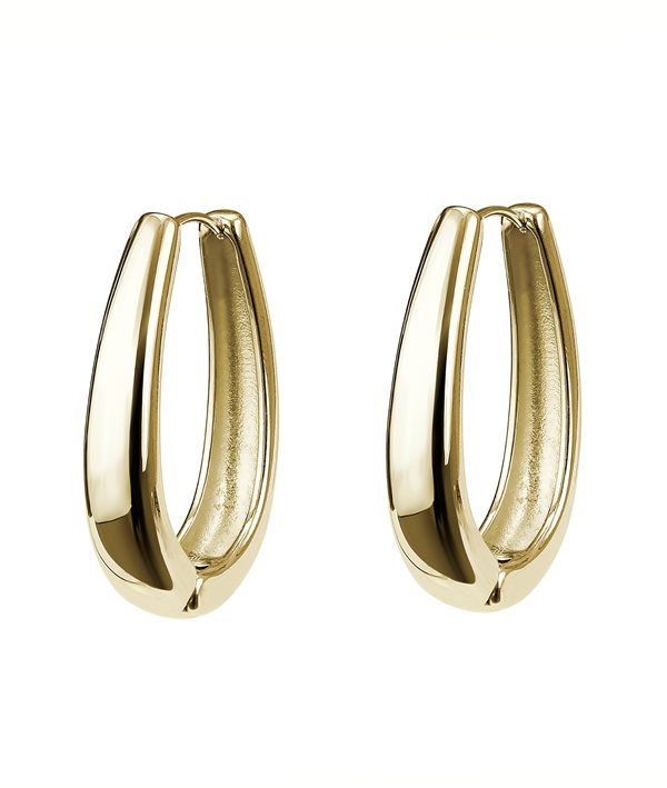 Alina Earrings Gold 34mm i gruppen Øredobber / Gulløredobber hos SCANDINAVIAN JEWELRY DESIGN (374443)