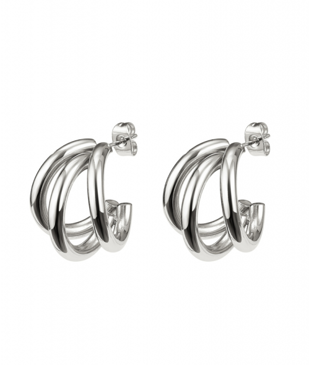 LANA Earrings Steel i gruppen Øredobber / Sølvøredobber hos SCANDINAVIAN JEWELRY DESIGN (374559)