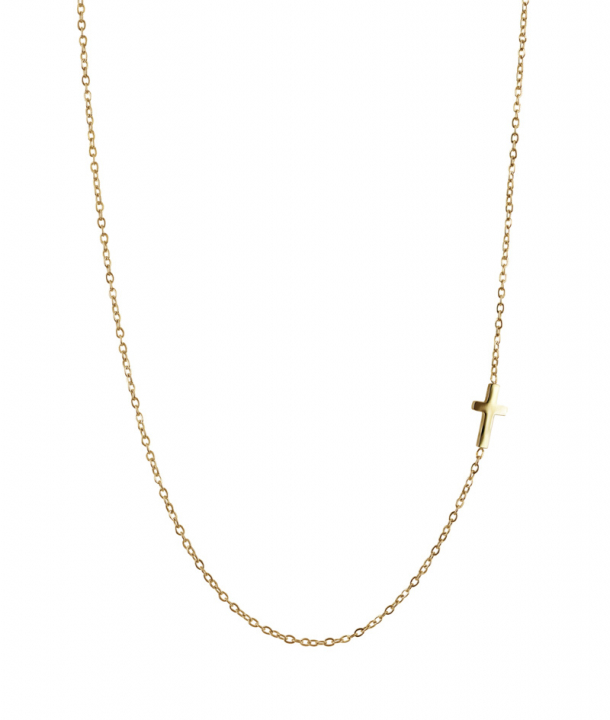 CROSS Plain Necklace Gold i gruppen Halskjede / Gullkjede hos SCANDINAVIAN JEWELRY DESIGN (377178)