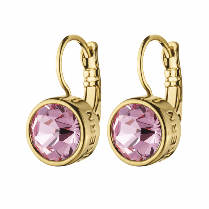 LOUISE Gull LIGHT ROSE Øreringer i gruppen Øredobber hos SCANDINAVIAN JEWELRY DESIGN (380018)
