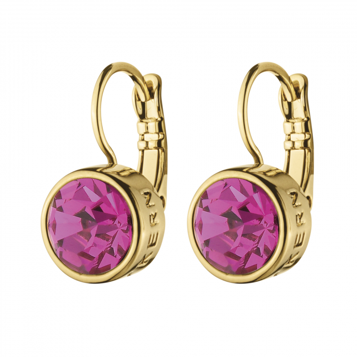 LOUISE Gold PINK i gruppen Øredobber / Gulløredobber hos SCANDINAVIAN JEWELRY DESIGN (380019)