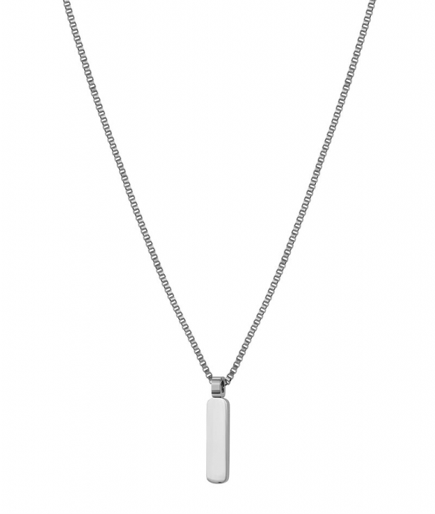 BOONE Plate Necklace Steel i gruppen Halskjede / Sølvkjede hos SCANDINAVIAN JEWELRY DESIGN (380420)
