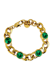 ARIANE SG EMERALD GREEN Bracelet i gruppen Armbånd / Gullarmbånd hos SCANDINAVIAN JEWELRY DESIGN (430034)