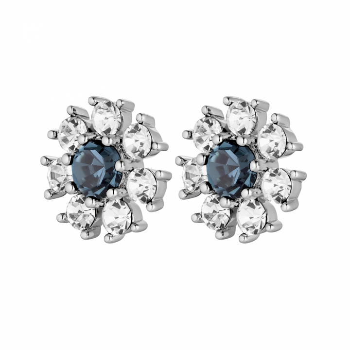 AUDE Sølv ROYAL BLUE / CRYSTAL Øreringer i gruppen Øredobber / Sølvøredobber hos SCANDINAVIAN JEWELRY DESIGN (430041)