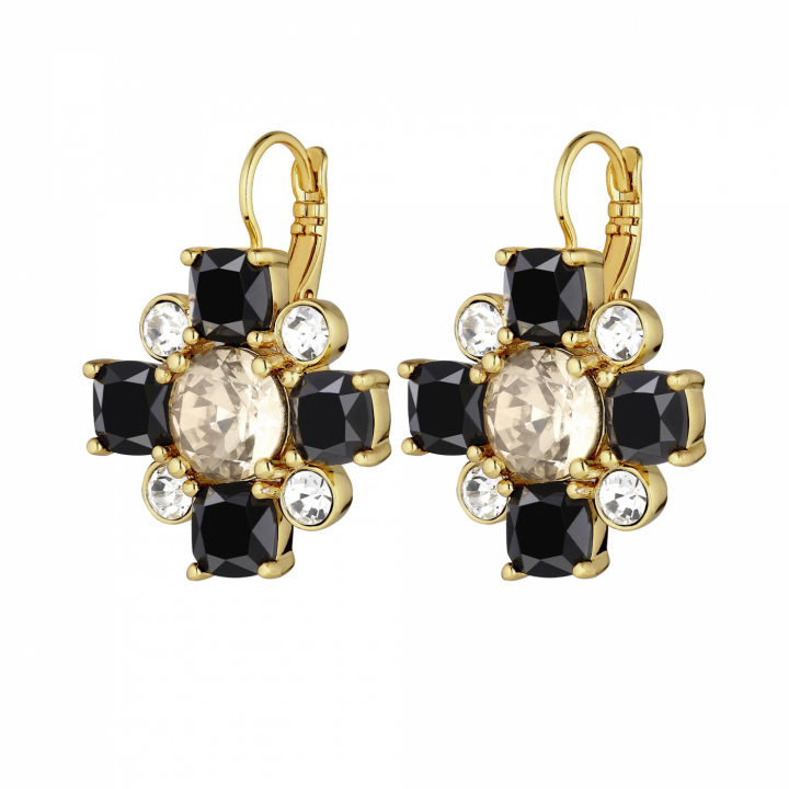 BATTI Gull BLACK/GOLDEN Øreringer i gruppen Øredobber / Gulløredobber hos SCANDINAVIAN JEWELRY DESIGN (430058)
