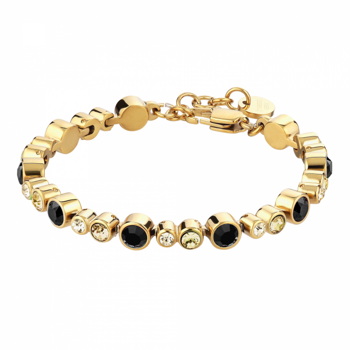 TERESIA Gull GOLDEN / BLACK Armbånd i gruppen Armbånd / Gullarmbånd hos SCANDINAVIAN JEWELRY DESIGN (430069)