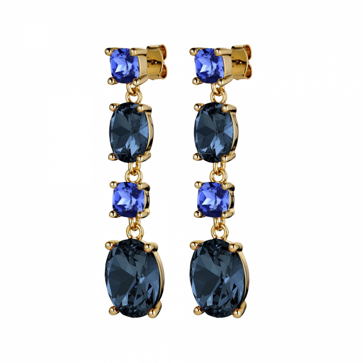 CORNELIA Gull BLUE Øreringer i gruppen Øredobber / Gulløredobber hos SCANDINAVIAN JEWELRY DESIGN (430157)