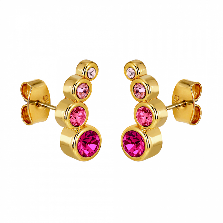 AGNES Gull ROSE i gruppen Øredobber / Gulløredobber hos SCANDINAVIAN JEWELRY DESIGN (440043)