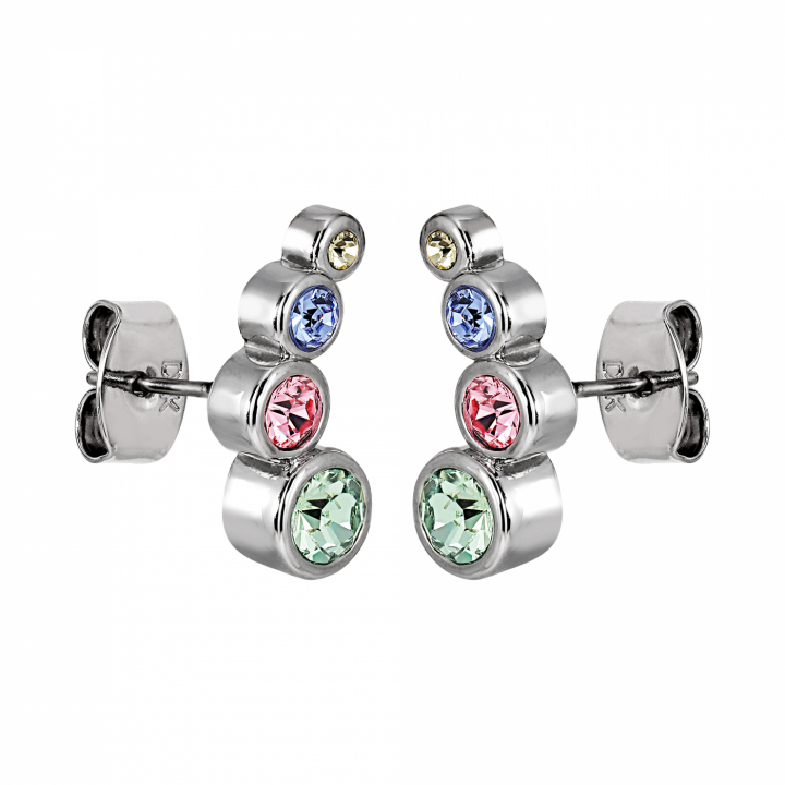 AGNES Sølv PASTEL MULTI i gruppen Øredobber / Sølvøredobber hos SCANDINAVIAN JEWELRY DESIGN (440045)