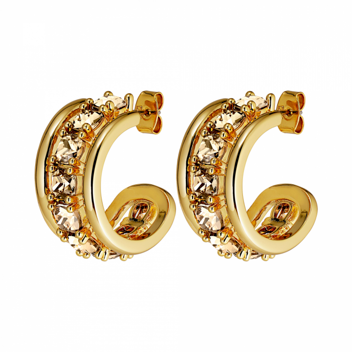 HELEN Gull GOLDEN i gruppen Øredobber / Gulløredobber hos SCANDINAVIAN JEWELRY DESIGN (440053)