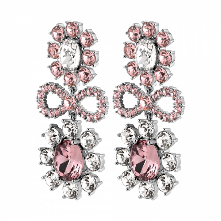 LILLIAN Sølv ROSE/CRYSTAL i gruppen Øredobber / Sølvøredobber hos SCANDINAVIAN JEWELRY DESIGN (440079)
