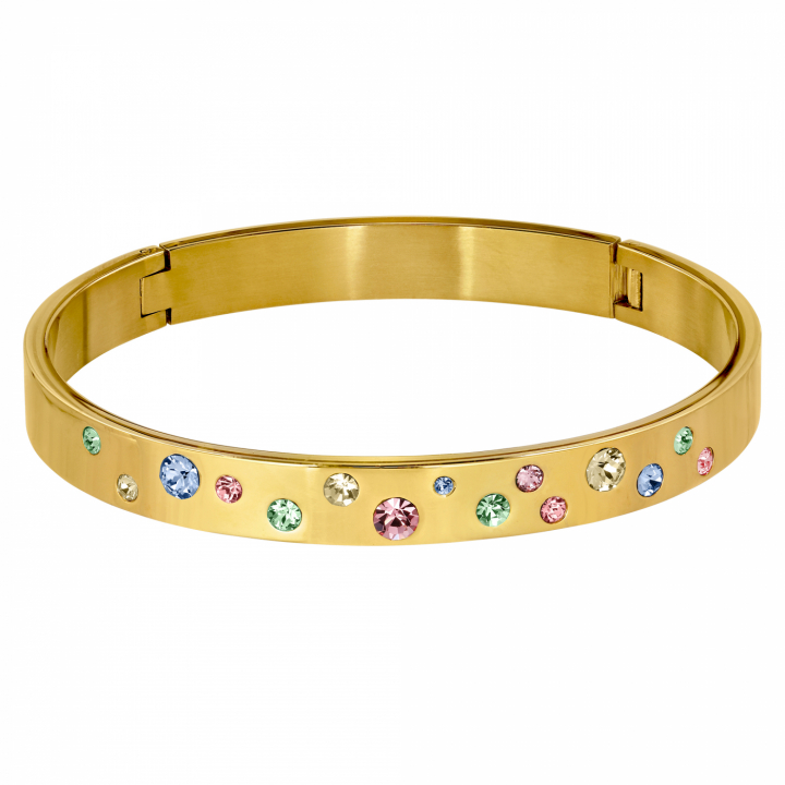 CLARE 2 Gull PASTEL MULTI i gruppen Armbånd / Gullarmbånd hos SCANDINAVIAN JEWELRY DESIGN (440142)