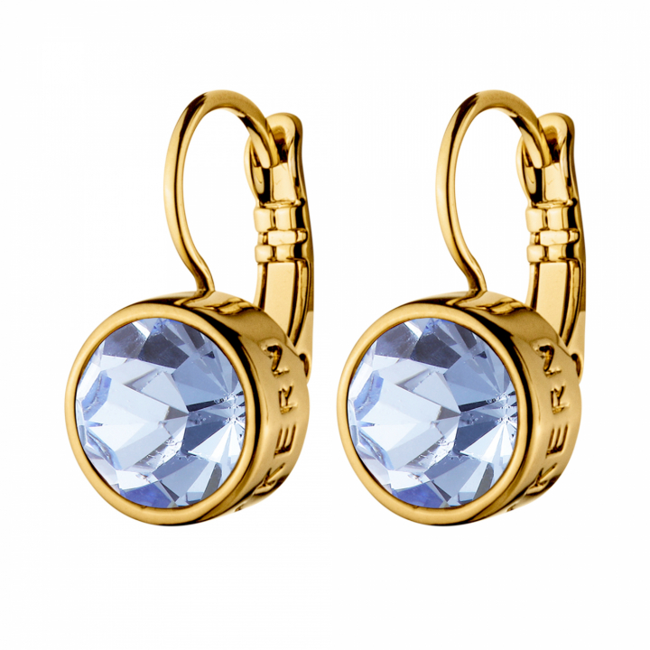 LOUISE Gull LIGHT SAPPHIRE i gruppen Øredobber / Gulløredobber hos SCANDINAVIAN JEWELRY DESIGN (440162)