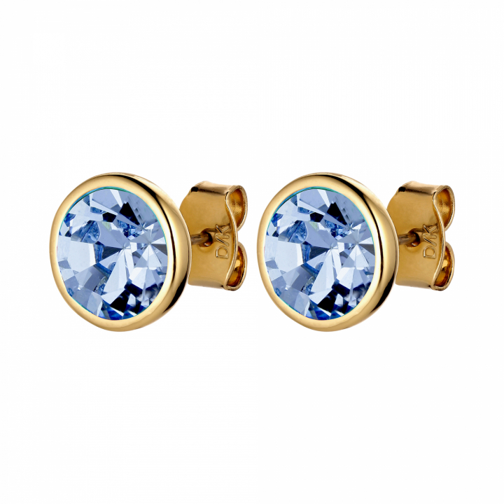 DIA Gull LIGHT SAPPHIRE i gruppen Øredobber / Gulløredobber hos SCANDINAVIAN JEWELRY DESIGN (440169)
