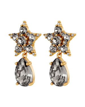 HYDRA SG GREY Earrings Gold i gruppen Øredobber / Gulløredobber hos SCANDINAVIAN JEWELRY DESIGN (450029)