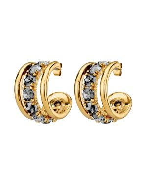 HELEN SG GREY Earrings Gold i gruppen Øredobber / Gulløredobber hos SCANDINAVIAN JEWELRY DESIGN (450093)