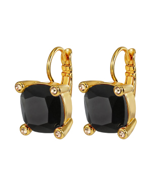 TANA SG BLACK Earrings Gold i gruppen Øredobber / Gulløredobber hos SCANDINAVIAN JEWELRY DESIGN (450114)