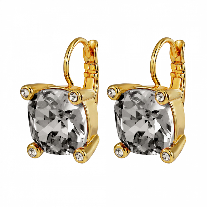 TANA SG GREY Earrings Gold i gruppen Øredobber / Gulløredobber hos SCANDINAVIAN JEWELRY DESIGN (450115)