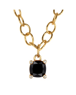 RAMINA SG BLACK Necklace Gold i gruppen Halskjede / Gullkjede hos SCANDINAVIAN JEWELRY DESIGN (450121)