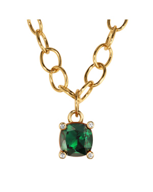 Product Image for DYRBERG/KERN RAMINA SG EMERALD GREEN Necklace Gold
