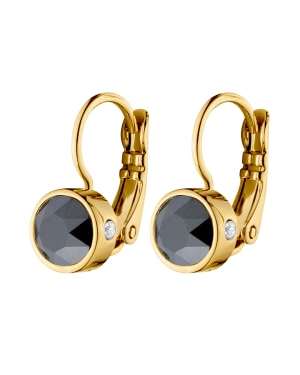 MADU SG HEMATITE Earrings Gold i gruppen Øredobber / Gulløredobber hos SCANDINAVIAN JEWELRY DESIGN (450139)