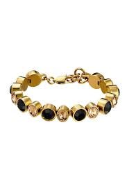 ELAINE SG BLACK /GOLDEN Bracelet i gruppen Armbånd / Gullarmbånd hos SCANDINAVIAN JEWELRY DESIGN (450164)