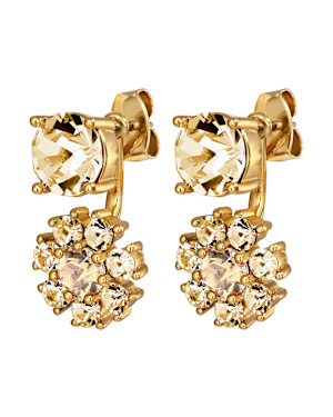 FLOSS SG GOLDEN_CRYSTAL Earrings Gold i gruppen Øredobber / Gulløredobber hos SCANDINAVIAN JEWELRY DESIGN (460083)