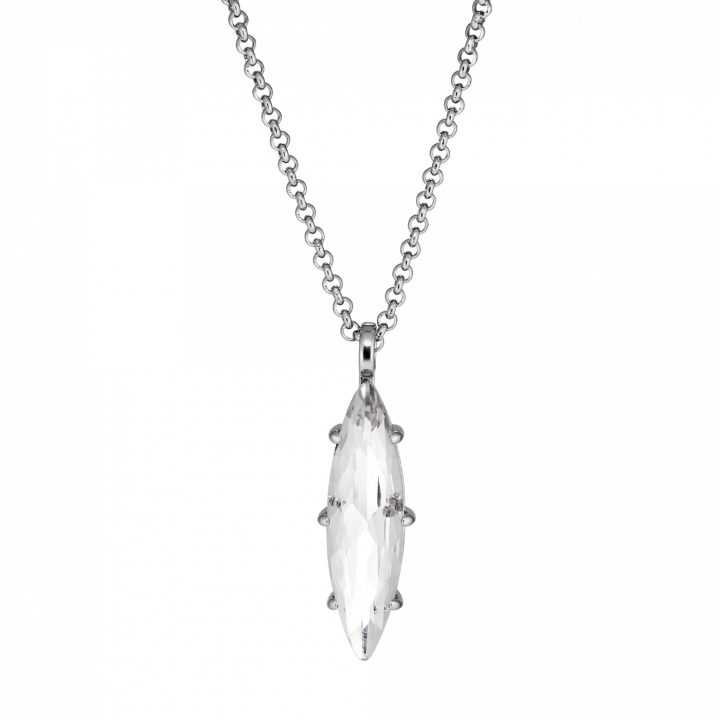 TAKESHI SS CRYSTAL Necklace Silver i gruppen Halskjede / Sølvkjede hos SCANDINAVIAN JEWELRY DESIGN (470043)