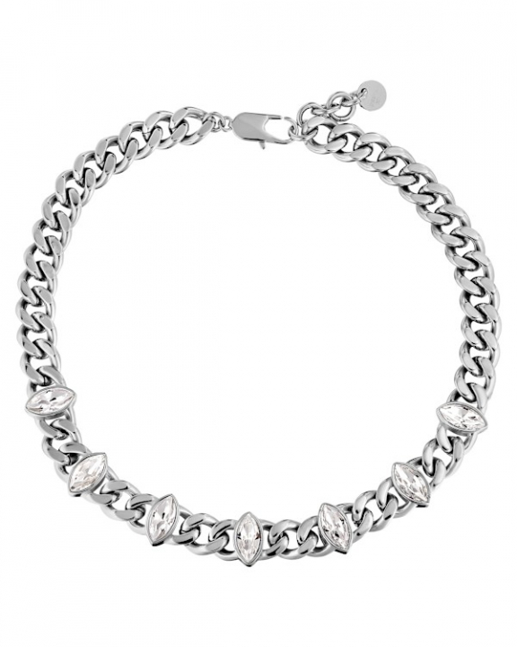 PUNICA SS CRYSTAL NECKLACE SILVER i gruppen Halskjede / Sølvkjede hos SCANDINAVIAN JEWELRY DESIGN (470058)