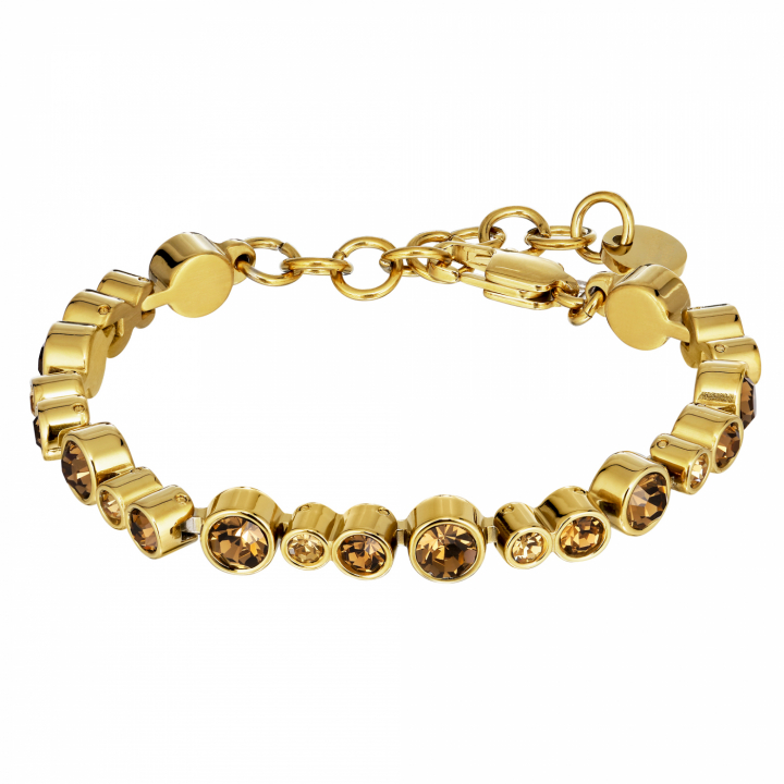 TERESIA SG BROWN MIX Bracelet Gold i gruppen Armbånd / Gullarmbånd hos SCANDINAVIAN JEWELRY DESIGN (470089)