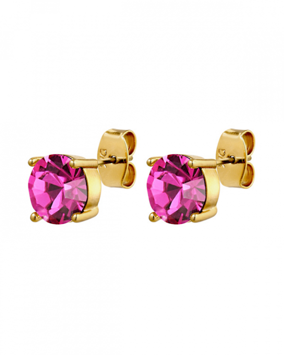 DAZE SG PINK EARRINGS GOLD i gruppen Øredobber / Gulløredobber hos SCANDINAVIAN JEWELRY DESIGN (470128)