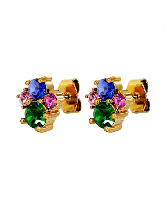 BILLIS SG RAINBOW EARRINGS GOLD i gruppen Øredobber / Gulløredobber hos SCANDINAVIAN JEWELRY DESIGN (470136)