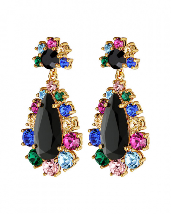LUCIA SG RAINBOW EARRINGS GOLD i gruppen Øredobber / Gulløredobber hos SCANDINAVIAN JEWELRY DESIGN (470156)