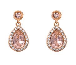 Miss Amy earrings - Vintage rose i gruppen Øredobber / Gulløredobber hos SCANDINAVIAN JEWELRY DESIGN (61002)