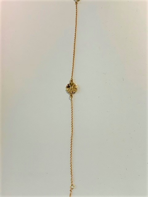 Uppland Armbånd 1 blomma Gull 17+2 cm i gruppen Armbånd / Gullarmbånd hos SCANDINAVIAN JEWELRY DESIGN (820078180)