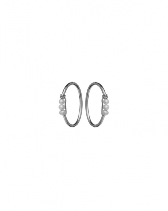 Dakota Øreringer Sølv i gruppen Øredobber / Perleøredobber hos SCANDINAVIAN JEWELRY DESIGN (9712C)