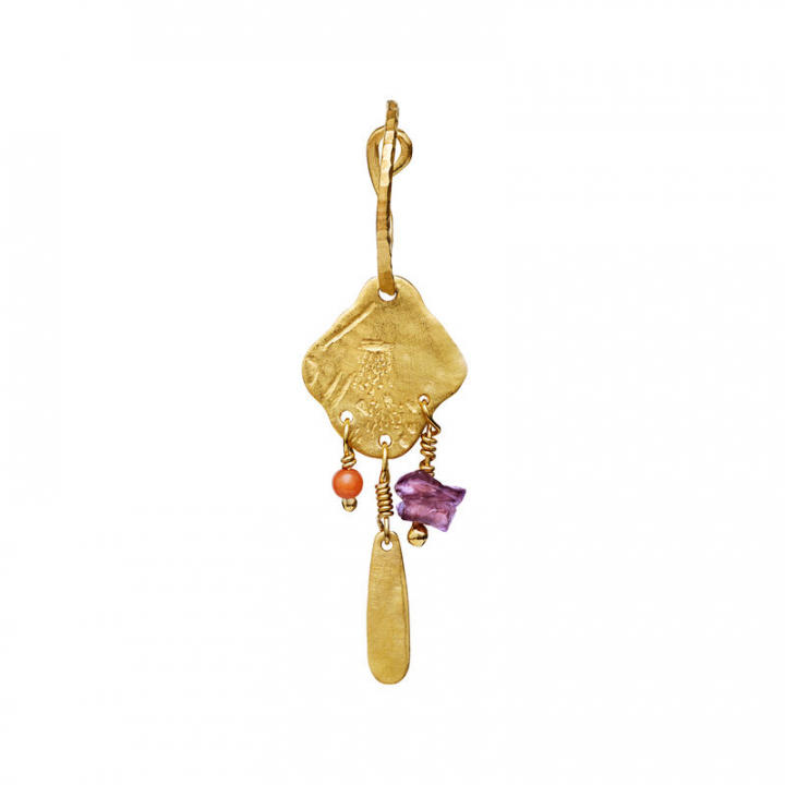 Root Øreringer Gull (Single) i gruppen Øredobber / Gulløredobber hos SCANDINAVIAN JEWELRY DESIGN (9828a)