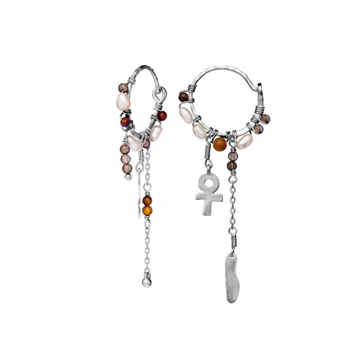 Lyra Øreringer Sølv i gruppen Øredobber hos SCANDINAVIAN JEWELRY DESIGN (9849C)