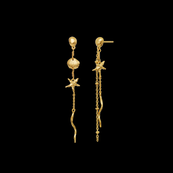 ARUBA Earrings Gold i gruppen Øredobber / Gulløredobber hos SCANDINAVIAN JEWELRY DESIGN (9883A)