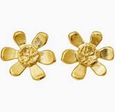 BLOSSOM Earrings Gold i gruppen Øredobber / Gulløredobber hos SCANDINAVIAN JEWELRY DESIGN (9909A)