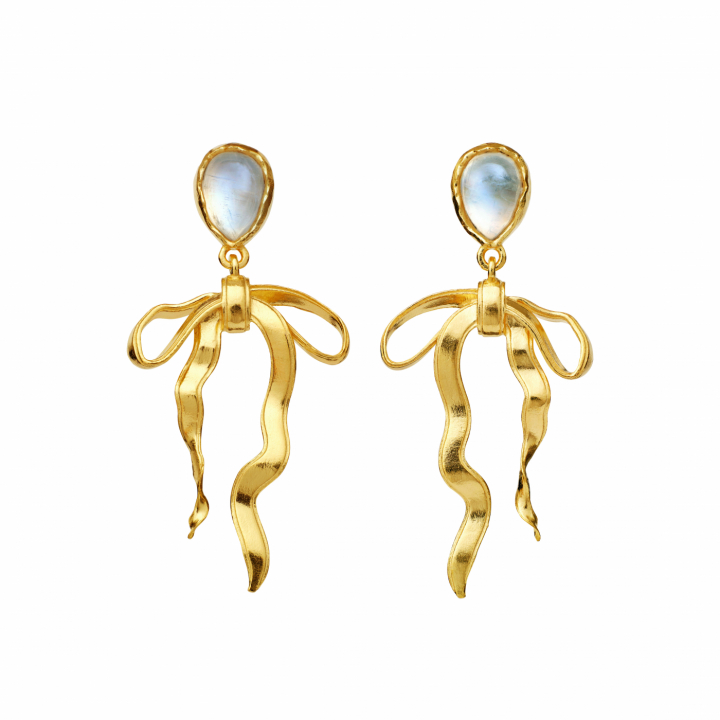 Tiana Earrings Gold i gruppen Øredobber / Gulløredobber hos SCANDINAVIAN JEWELRY DESIGN (9940A)