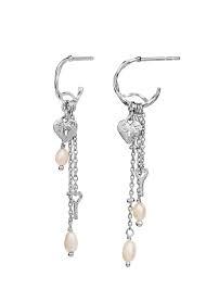 IDRIS Earrings Silver i gruppen Øredobber / Perleøredobber hos SCANDINAVIAN JEWELRY DESIGN (9952C)