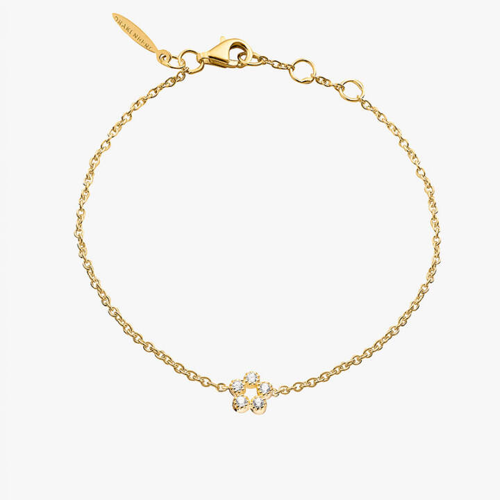 Bliss Armbånd Gull i gruppen Armbånd / Diamant armbånd hos SCANDINAVIAN JEWELRY DESIGN (BLS-B1S18D-G)