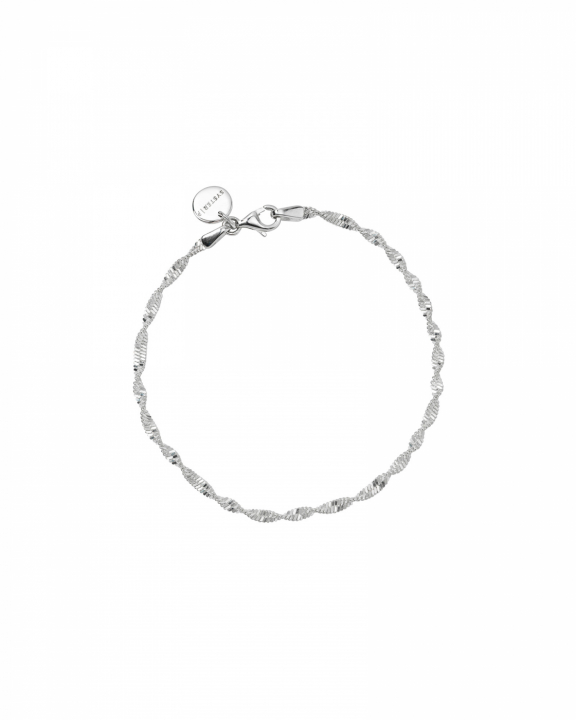 Herringbone Twisted Armbånd Sølv M i gruppen Armbånd / Sølvarmbånd hos SCANDINAVIAN JEWELRY DESIGN (BS1271)