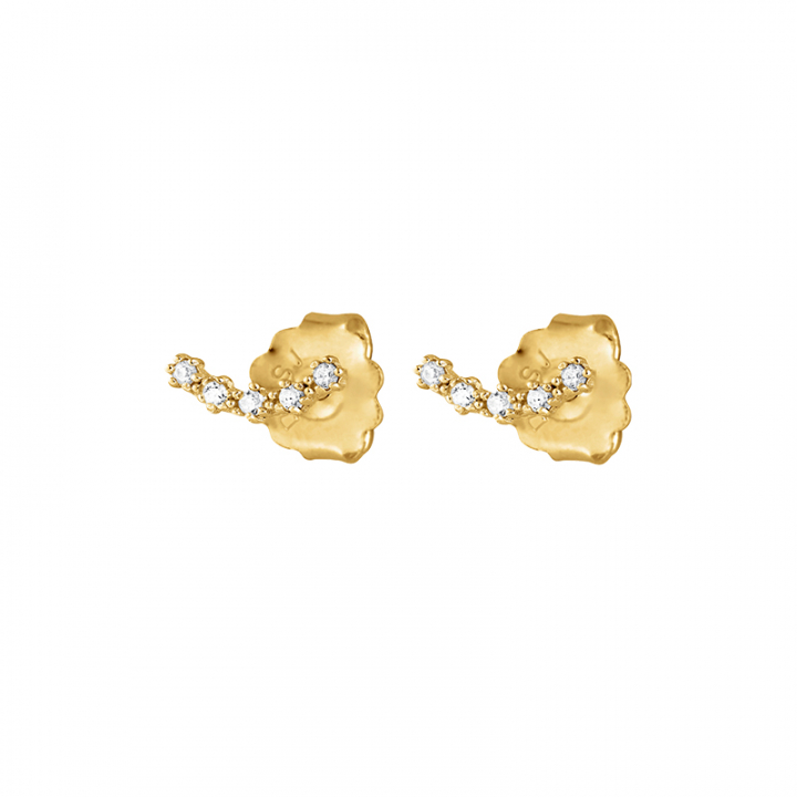 Diamond Sky fall studs Gull i gruppen Øredobber / Diamantøredobber hos SCANDINAVIAN JEWELRY DESIGN (DSY-E12M00-G)