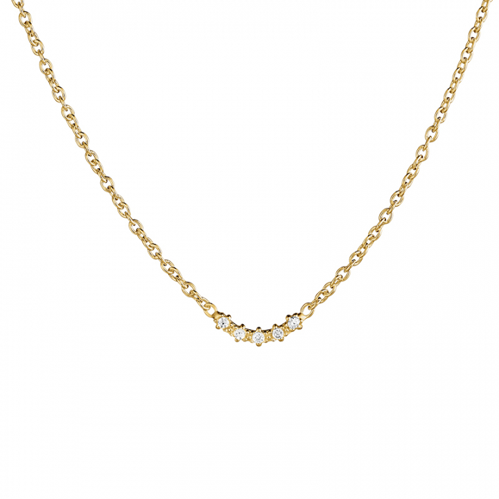 Diamond Sky fall Halskjede Gull i gruppen Halskjede / Diamantkjede hos SCANDINAVIAN JEWELRY DESIGN (DSY-N12M451-G)