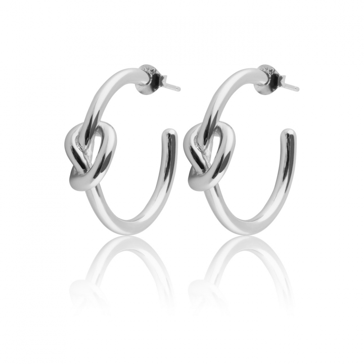 Knot Mini Hoops Øreringer (Sølv) i gruppen Øredobber / Sølvøredobber hos SCANDINAVIAN JEWELRY DESIGN (E2104RHS0-OS)