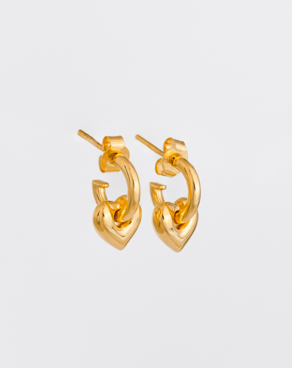 Product Image for SYSTER P La La Love Fat Heart Øreringer Gull